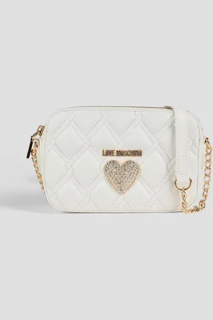 Moschino Quilted embellished leather cross-body bag - - OneSize