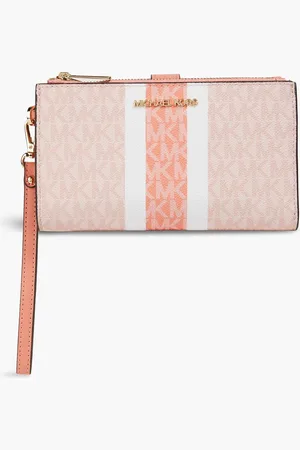 Michael Kors Printed faux textured-leather continental wallet - Pink - OneSize