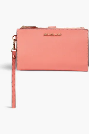Michael Kors Textured-leather continental wallet - Orange - OneSize