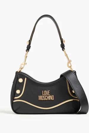 Moschino Studded pebbled-leather shoulder bag - - OneSize