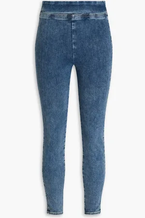 Frame Jetset cropped high-rise skinny jeans - Blue - 0
