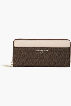 Michael Kors Logo-print smooth and textured-leather wallet - - OneSize