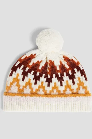 ZIMMERMANN Fair Isle merino wool-blend beanie - White - ONESIZE