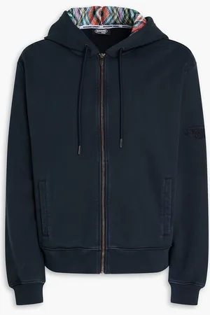 Missoni French cotton-terry zip-up hoodie - Blue - S