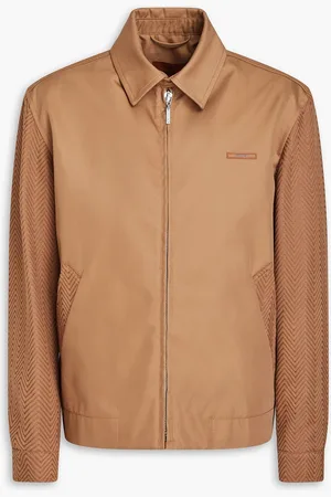 Missoni Crochet knit-paneled cotton-blend twill jacket - Brown - IT 50