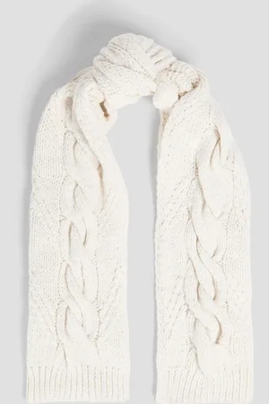 ZIMMERMANN Cable-knit wool scarf - White - OneSize