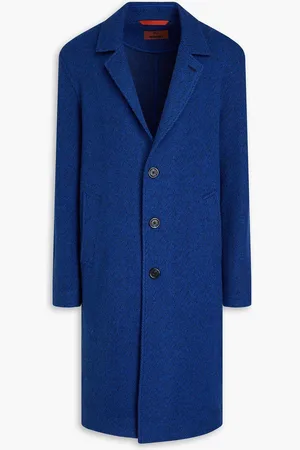 Missoni Herringbone wool coat - Blue - IT 50