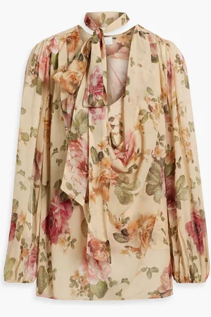 ZIMMERMANN Floral-print chiffon blouse - Neutral - 2
