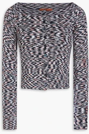 Missoni Cropped space-dyed knitted cardigan - Blue - IT 42
