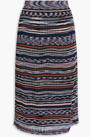 Missoni Space-dyed ribbed-knit skirt - - IT 44