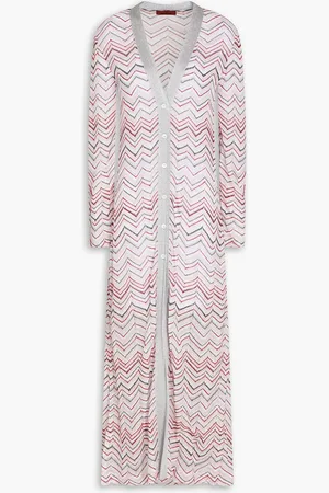 Missoni Sequin-embellished metallic crochet-knit cardigan - Pink - IT 44