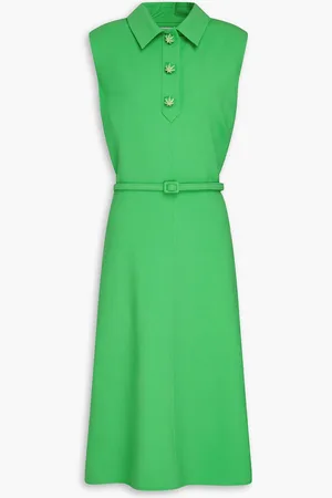 Oscar de la Renta Wool-blend crepe midi dress - - US 14