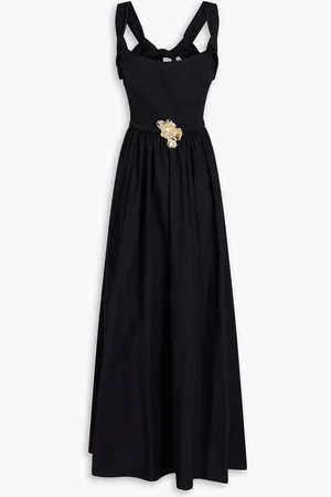 Oscar de la Renta Belted cotton-blend poplin maxi dress - - US 14