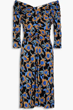 Diane von Furstenberg Jim ruched printed jersey dress - - S