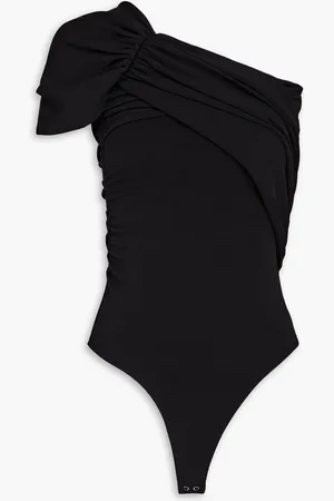 Goldsign The Riza one-shoulder ruched stretch-knit bodysuit - - L