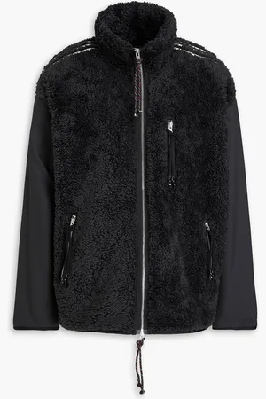 adidas Two-tone shell-paneled fleece jacket - - S