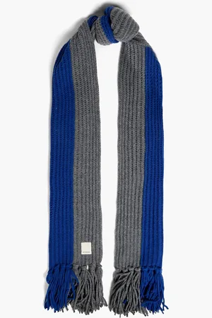 Emporio Armani Fringed wool-blend scarf - - OneSize