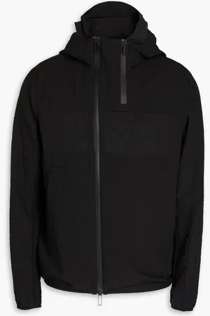 Emporio Armani Perforated seersucker hooded jacket - - IT 54