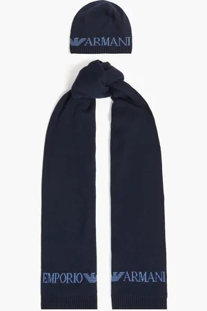Emporio Armani Knitted scarf - Blue - OneSize