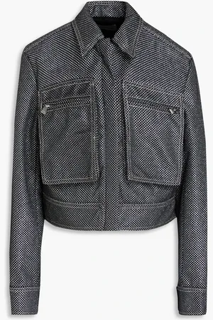Simkhai Glittered polka-dot crepe jacket - - S