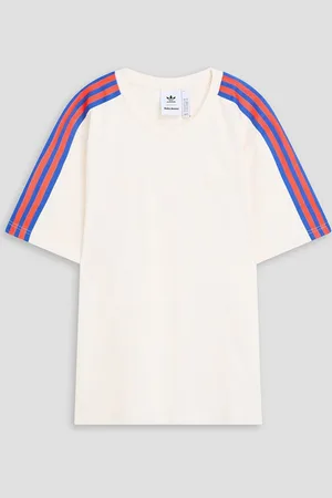 adidas Set-In striped cotton-jersey T-shirt - White - L