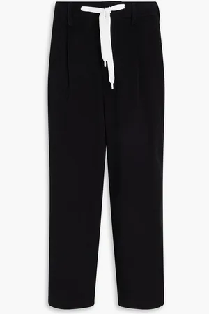 Emporio Armani Cotton-blend twill drawstring pants - - IT 54