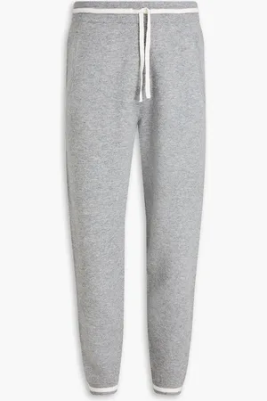 Emporio Armani Mélange wool-blend sweatpants - - 3XL