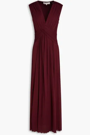 Diane von Furstenberg Marika ruched stretch-mesh maxi dress - - XXS