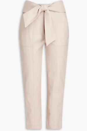 Simkhai Tessa cropped tie-front slim-leg pants - Neutral - US 12