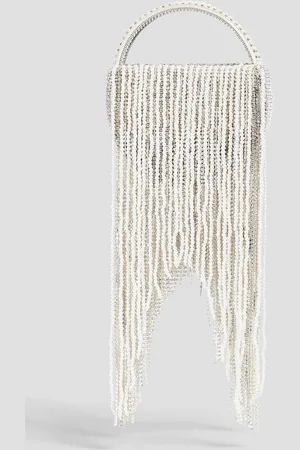 Retrofete Estel fringed embellished satin tote - - OneSize