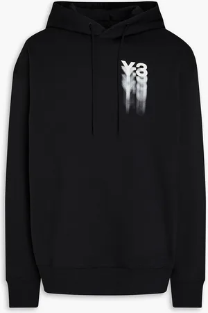 Y-3 Logo-print French cotton-terry hoodie - - XL