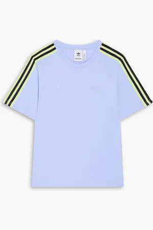 adidas Embroidered cotton-jersey T-shirt - Blue - XS