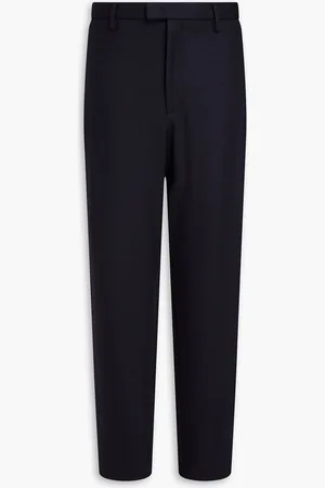 Emporio Armani Wool-crepe pants - Blue - IT 56