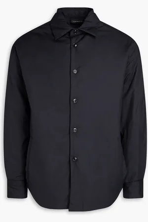 Emporio Armani Printed cotton-poplin overshirt - Blue - M