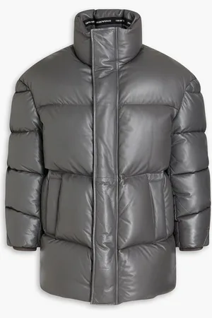Emporio Armani Quilted shell down jacket - Gray - IT 46
