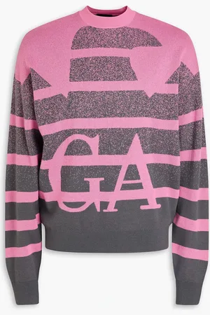 Emporio Armani Jacquard-knit wool sweater - - S