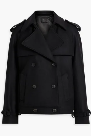 NILI LOTAN Amaury double-breasted wool-blend felt coat - - XL