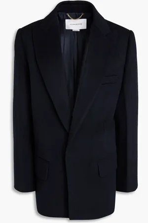 Victoria Beckham Wool and cashmere-blend blazer - Blue - UK 10