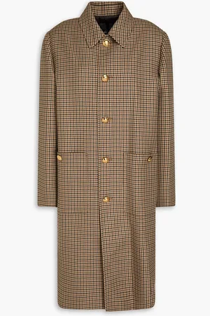 NILI LOTAN Seth gingham jacquard coat - Brown - L