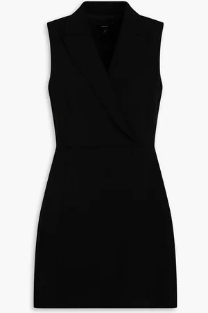 THEORY Wrap-effect crepe mini dress - - US 6