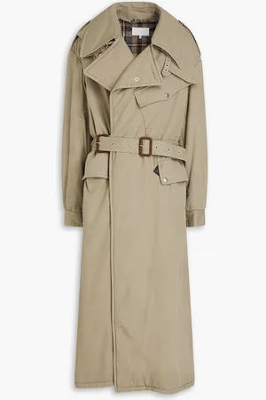 Maison Margiela Belted cotton-twill trench coat - Green - IT 38