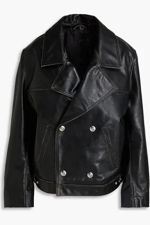 Victoria Beckham Oversized leather jacket - - UK 14