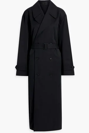 NILI LOTAN Louis oversized cotton-blend trench coat - Blue - L