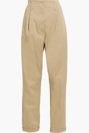 Tomorrow Denim Ellen cotton-blend twill tapered pants - Neutral - DE 34