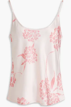 La Perla Floral-print silk-satin camisole - Pink - 2