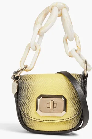 RED(V) Minimaxi dégradé snake-effect leather shoulder bag - Yellow - OneSize