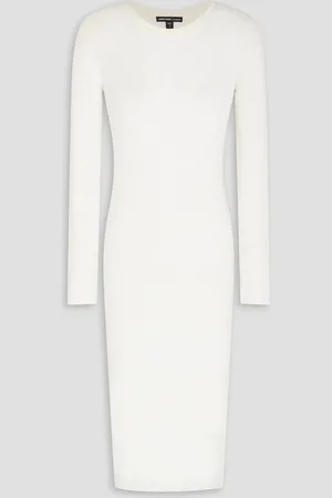 James Perse Ribbed linen-blend dress - White - 3