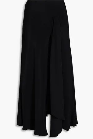Victoria Beckham Knotted crepe midi skirt - - UK 6