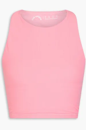 The Upside Cropped stretch-jersey top - Pink - US 6