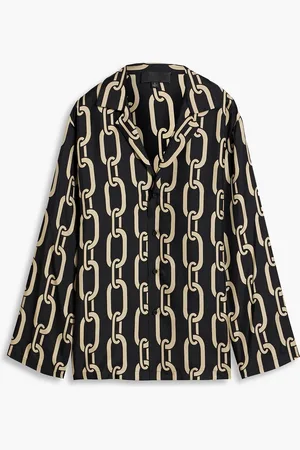 NILI LOTAN Juste printed silk-twill shirt - - M